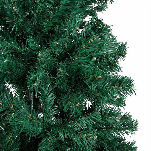 vidaXL Kunstkerstboom met verlichting en kerstballen 180 cm PVC groen