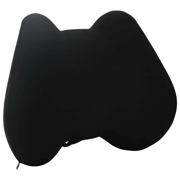 vidaXL Hoofdkussen met kussen Zwart 42 x 32 x 14 cm Polyester