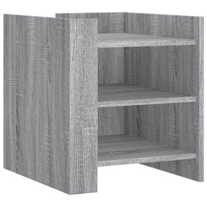 vidaXL Nachtkastje 45x50x50 cm bewerkt hout grijs sonoma eikenkleurig