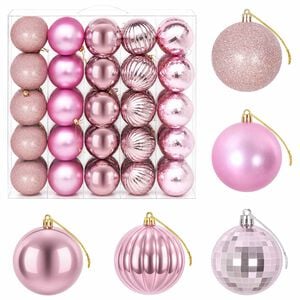 vidaXL Kerstballen set 50 st Roze 8 cm Polystyreen