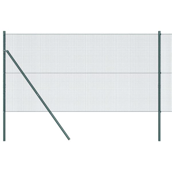 vidaXL Afrasteringspaal Groen 100 x 1 m (16 x 16 mm gaas) Staal en PVC