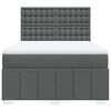 vidaXL Boxspring met matras stof donkergrijs 160x200 cm