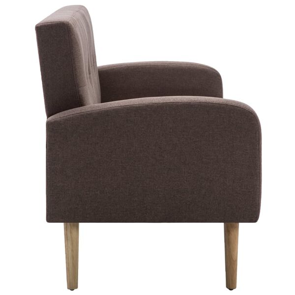 vidaXL Driezitsbank stof bruin