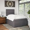 vidaXL Boxspring met matras kunstleer grijs 120x190 cm