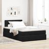 vidaXL Ottoman bed met matras en LED's 120x200cm fluweel zwart