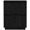 vidaXL Dressoir 60x34x75 cm massief grenenhout zwart