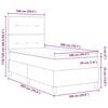 vidaXL Boxspringbed met matras Donkergroen 100 x 200 cm Stof