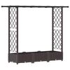 vidaXL Verhoogd Bed met Trellis en Dak Bruin 164 x 40 x 123 cm PP