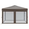 vidaXL Partytent inklapbaar met zijwanden 3x3 m taupe