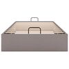 vidaXL Bedframe zonder matras 90x200 cm stof taupe