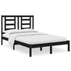 vidaXL Bedframe massief grenenhout zwart 120x200 cm