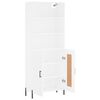 vidaXL Hoge kast 69,5x34x180 cm bewerkt hout wit
