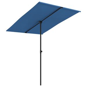 vidaXL Parasol met aluminium paal 2x1,5 m azuurblauw