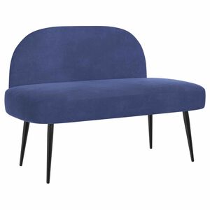 vidaXL Beklede bank met rugleuning Politieblauw 110 x 60 x 76 cm
