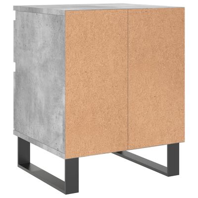 vidaXL Nachtkastje 40x35x50 cm bewerkt hout betongrijs