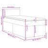 vidaXL Boxspring met matras stof donkergrijs 90x200 cm