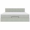 vidaXL Ottoman bed met matras 180x200cm fluweel lichtgrijs