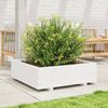 vidaXL Plantenbak 80x80x26,5 cm massief grenenhout wit