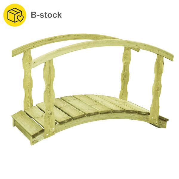 vidaXL B-stock Tuinbrug 170x74x105 cm geïmpregneerd massief grenenhout