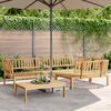 vidaXL 4-delige Loungeset pallet massief acaciahout