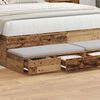 vidaXL Bedlades met lade Oudhout 150 x 36,5 x 16,5 cm Bewerkt hout