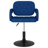 vidaXL Eetkamerstoelen 2 st draaibaar stof blauw