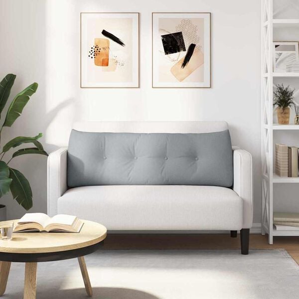 vidaXL Rugkussen Lichtgrijs 140 x 24 x 50 cm Stof