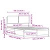 vidaXL Bedframe met Gevoerd Hoofdgedeelte Taupe 160 x 200 cm