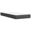vidaXL Boxspring met matras stof donkergrijs 90x200 cm