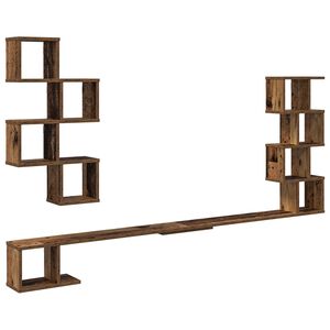 vidaXL Vaste TV Plank Oud hout 180 x 15 x 94 cm Bewerkt hout