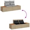 vidaXL Tuin Sofa Set met opslag 11 pcs Beige Poly riet