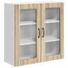 vidaXL Wandglas cabinet LUCCA Sonoma Eiken 80 x 31 x 80 cm