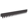 vidaXL Tuinrand 20 pcs 103 x 15 cm metaal Zwart