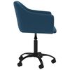 vidaXL Eetkamerstoelen draaibaar 2 st fluweel blauw