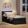 vidaXL Ottoman bed met matras en LED's 100x200 cm stof zwart