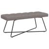vidaXL Bank met knoopverstelling Taupe 110 x 40 x 46 cm Stof
