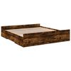 vidaXL Bedframe met lades bewerkt hout gerookt eikenkleurig 200x200 cm