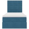 vidaXL Opslag bed met matras Donkerblauw 90 x 190 cm Fluweel