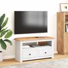 vidaXL Tv-hoekkast Panama Range 93x49x49 cm massief grenenhout wit
