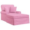 vidaXL Chaise Lounge met Rok 3 st Roze Stof 91 x 157 x 91 cm