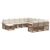 vidaXL Tuinbankenset 12 pcs Beige en Cr&egrave;me Wit poly rattan