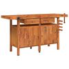 vidaXL Werkbank met lades en bankschroeven 162x62x83 cm acaciahout