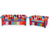 vidaXL 2-delige Bankenset Chesterfield-stijl stof