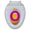 vidaXL Toiletbril voor volwassenen/kinderen soft-close wit en geel