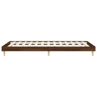 vidaXL Bedframe zonder matras bewerkt hout bruin eikenkleur 90x200 cm