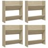 vidaXL Wandschoenenkasten 4 st 60x18x60 cm bewerkt hout sonoma eiken