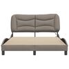 vidaXL Bedframe met LED zonder matras "Hvar" 140x190 cm stof taupe