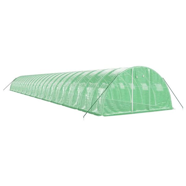 vidaXL Tuinkas met stalen frame 96 m&sup2; 24x4x2 m groen