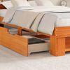 vidaXL Bedframe met lade Wasbruin 135 x 190 cm Massief grenenhout
