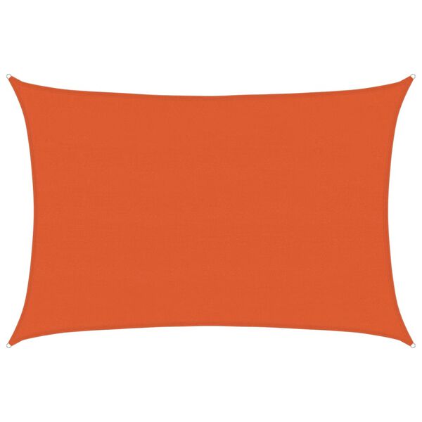 vidaXL Zonnezeil 160 g/m&sup2; rechthoekig 5x7 m HDPE oranje
